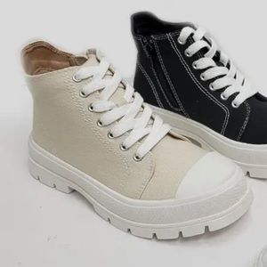 HIGH TOP CANVAS SNEAKERS